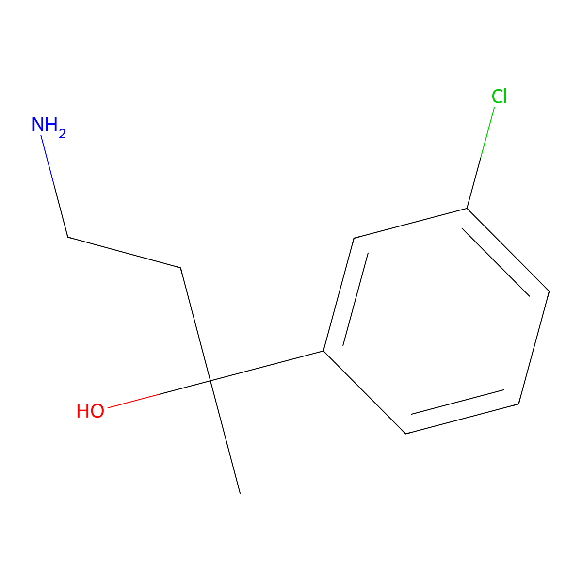 4-Amino-2-(3-chlorophenyl)butan-2-ol molecular structure, CAS 1114064-27-5
