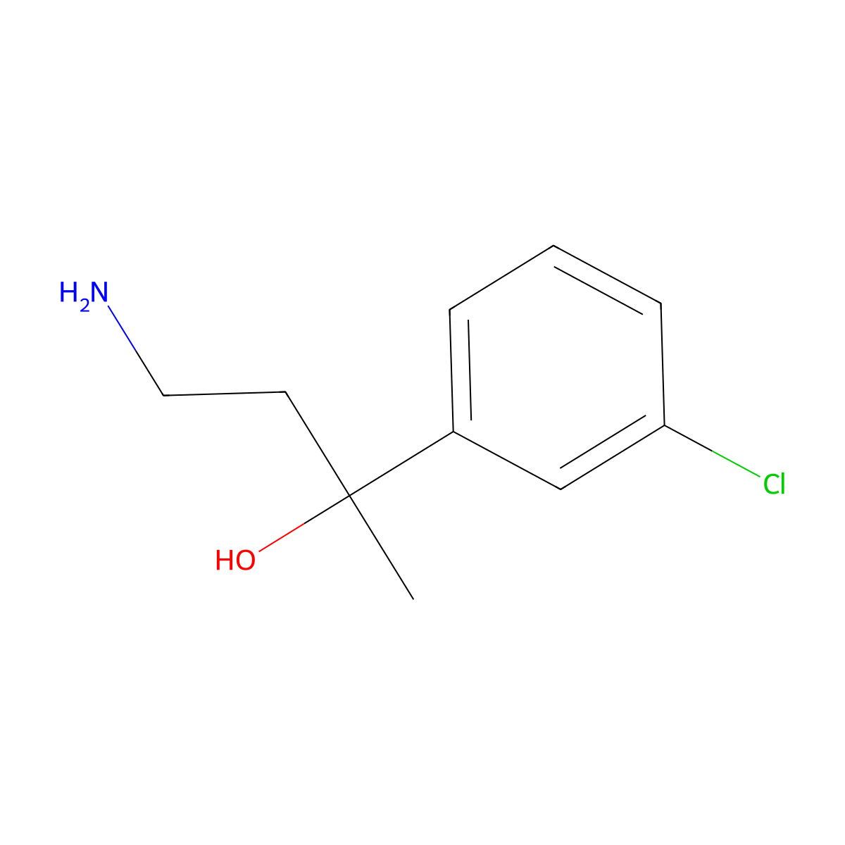 4-Amino-2-(3-chlorophenyl)butan-2-ol molecular structure, CAS 1114064-27-5