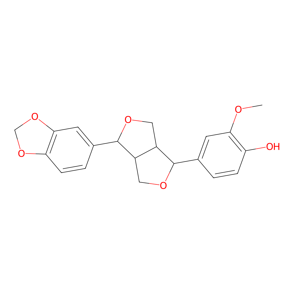 Xanthoxylol molecular structure, CAS 111407-29-5