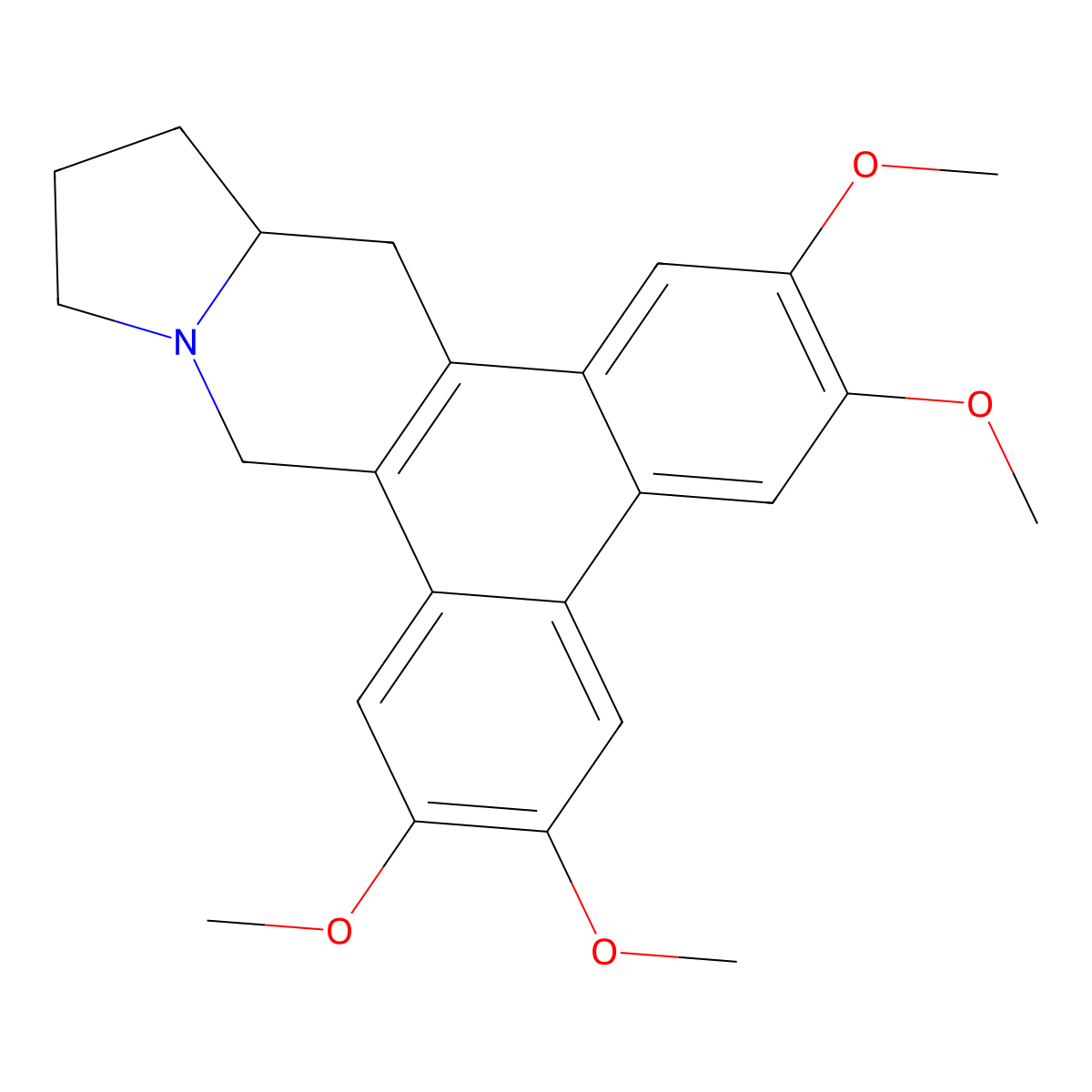 Tylophorine molecular structure, CAS 111408-21-0