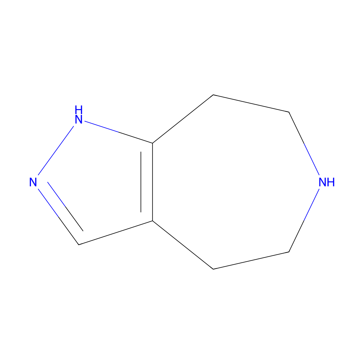 2,4,5,6,7,8-Hexahydropyrazolo[3,4-d]azepine molecular structure, CAS 111416-15-0