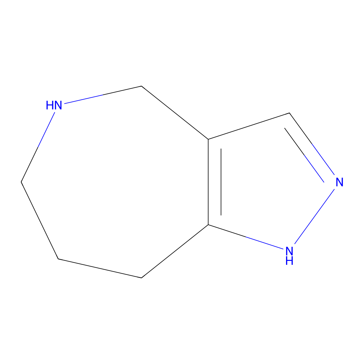 2H,4H,5H,6H,7H,8H-pyrazolo[4,3-c]azepine molecular structure, CAS 111416-17-2