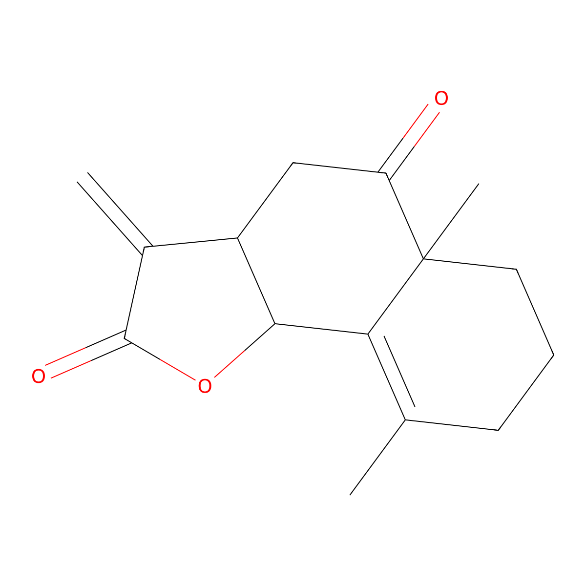 (3aS,5aS,9bR)-5a,9-dimethyl-3-methylidene-3a,4,6,7,8,9b-hexahydrobenzo[g][1]benzofuran-2,5-dione molecular structure, CAS 111420-61-2