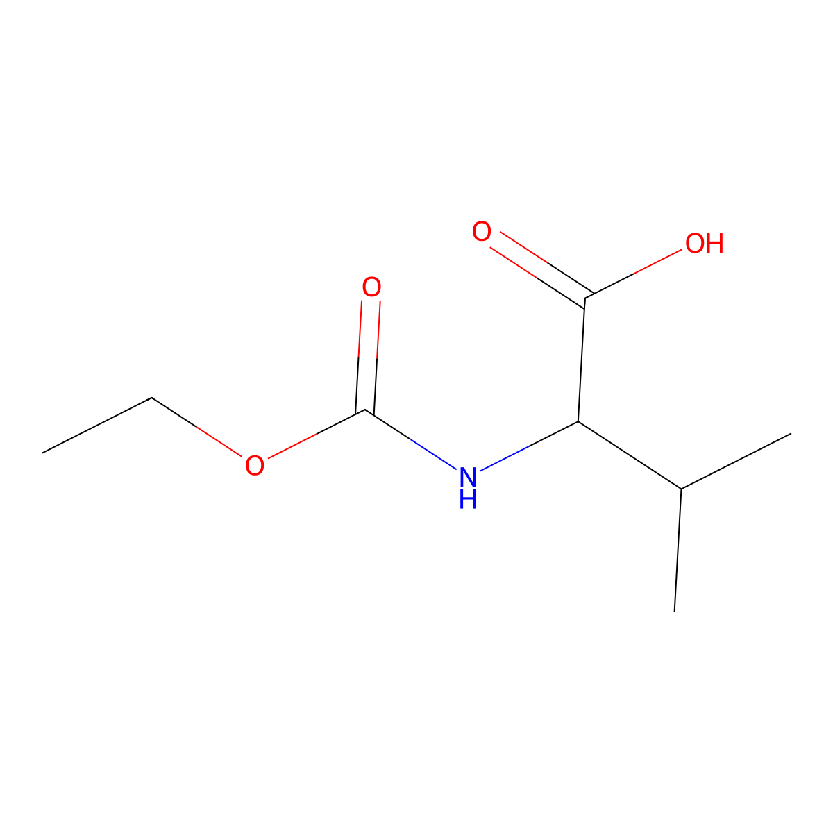 2-[(Ethoxycarbonyl)amino]-3-methylbutanoic acid molecular structure, CAS 111421-95-5