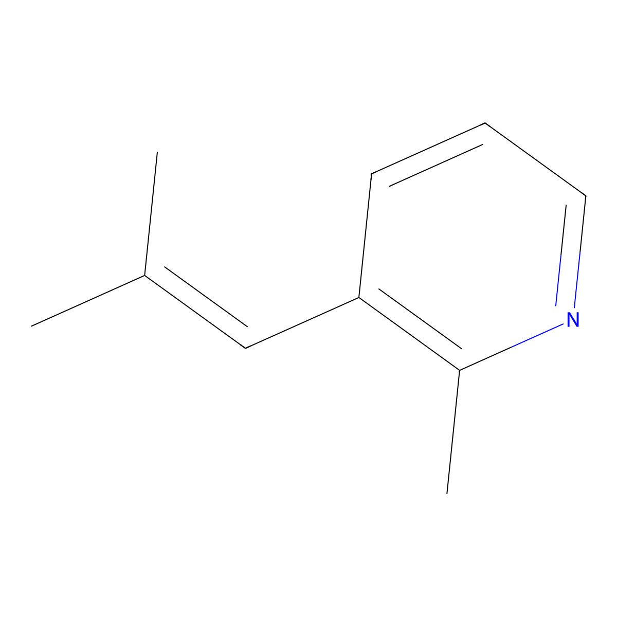 Pyridine, 2-methyl-3-(2-methyl-1-propenyl)-(9CI) molecular structure, CAS 111422-54-9