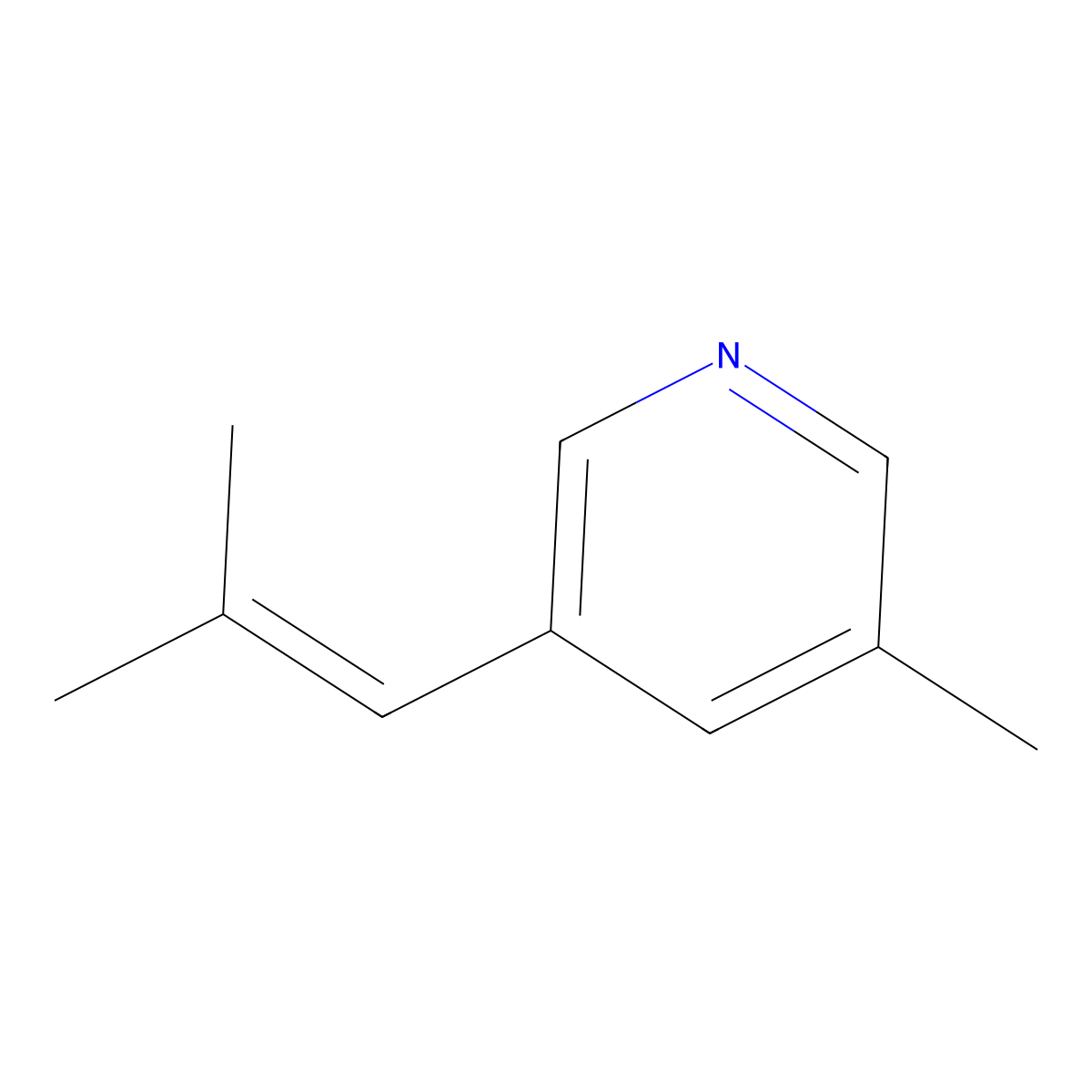 Pyridine, 3-methyl-5-(2-methyl-1-propenyl)-(9CI) molecular structure, CAS 111422-57-2