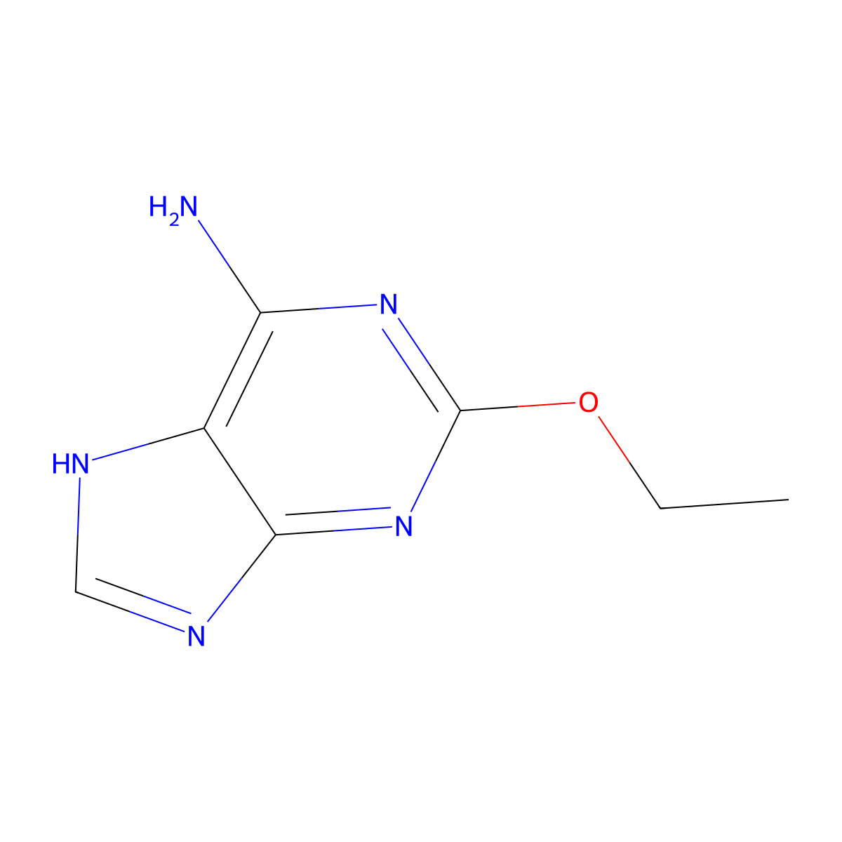 2-ethoxy-9H-purin-6-amine molecular structure, CAS 111430-41-2