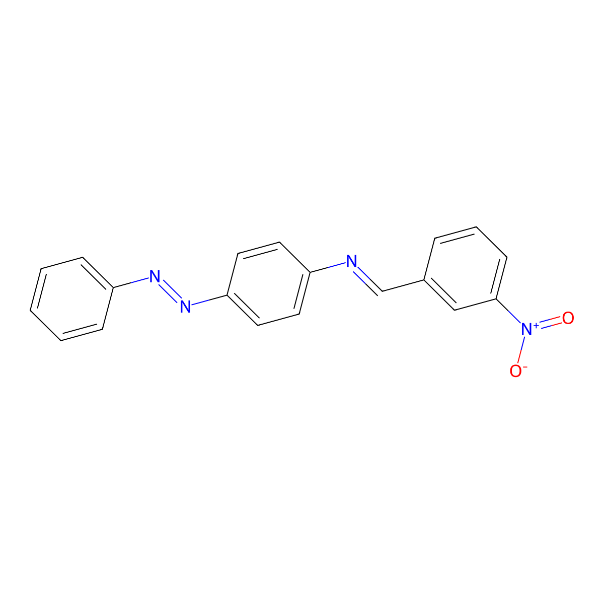 (3-Nitro-benzylidene)-(4-phenylazo-phenyl)-amine molecular structure, CAS 111438-25-6