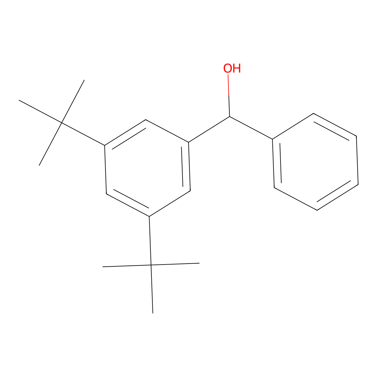 3,5-Bis(1,1-dimethylethyl)-alpha-phenylbenzenemethanol molecular structure, CAS 111439-56-6