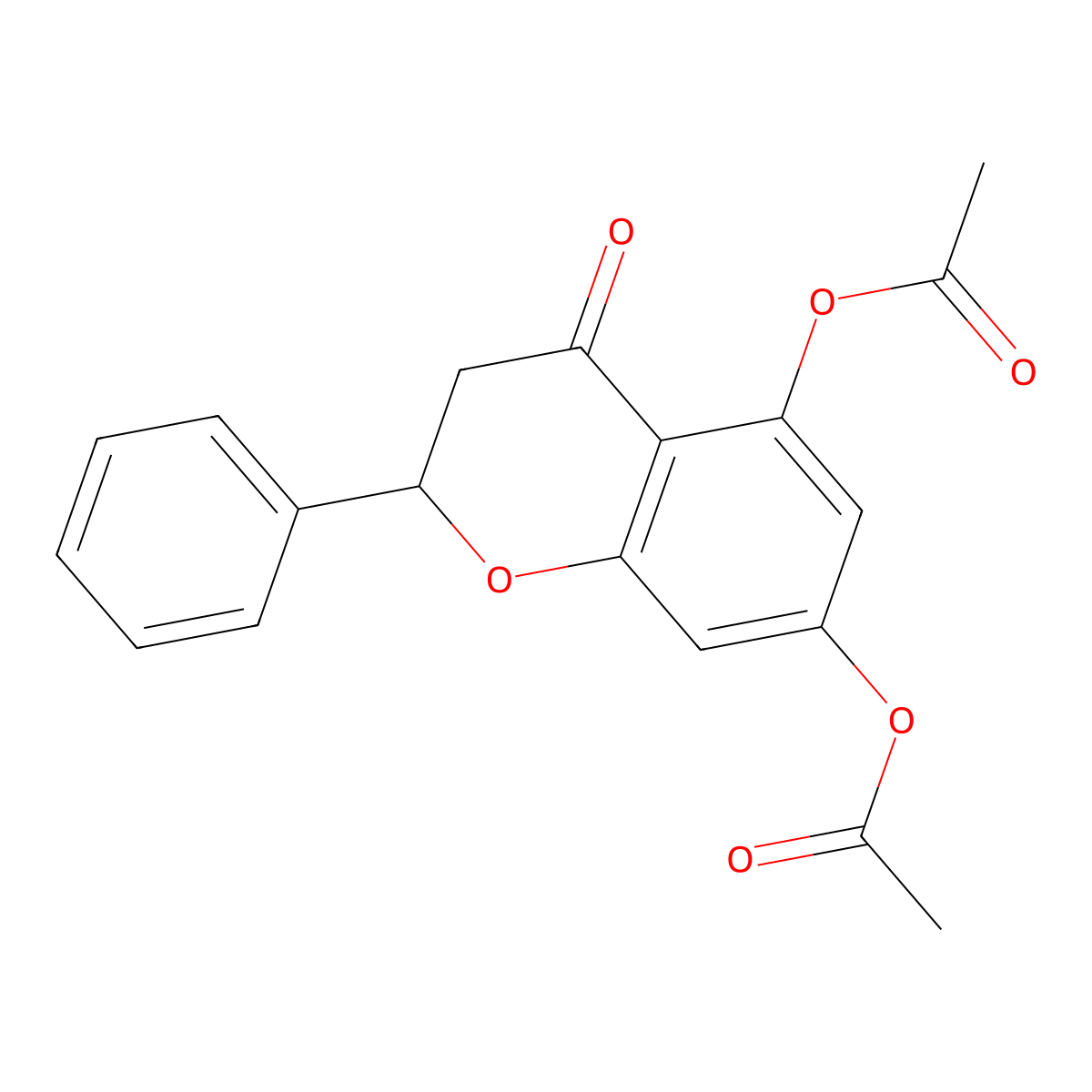 (S)-4-Oxo-2-phenylchroman-5,7-diyl diacetate molecular structure, CAS 111441-88-4