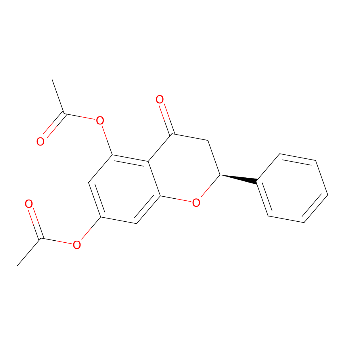 (S)-4-Oxo-2-phenylchroman-5,7-diyl diacetate molecular structure, CAS 111441-88-4
