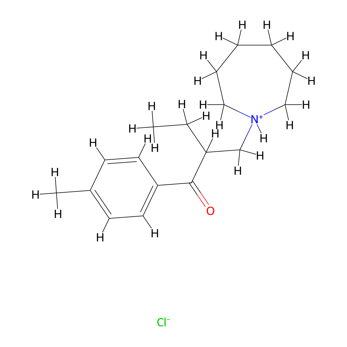 Butyrophenone, 2-((hexahydro-1H-azepin-1-yl)methyl)-4'-methyl-, hydrochloride molecular structure, CAS 111443-80-2