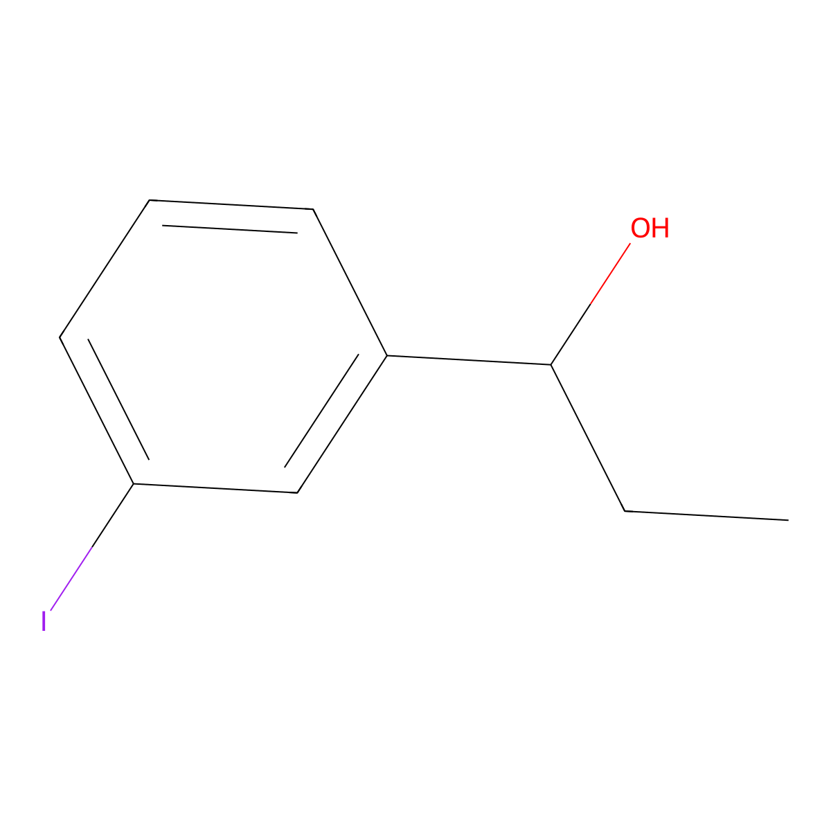 1-(3-Iodophenyl)propan-1-ol molecular structure, CAS 1114452-55-9