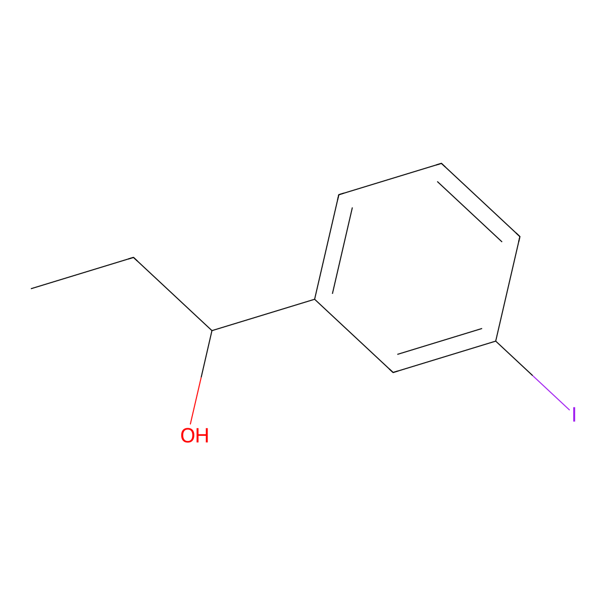 1-(3-Iodophenyl)propan-1-ol molecular structure, CAS 1114452-55-9