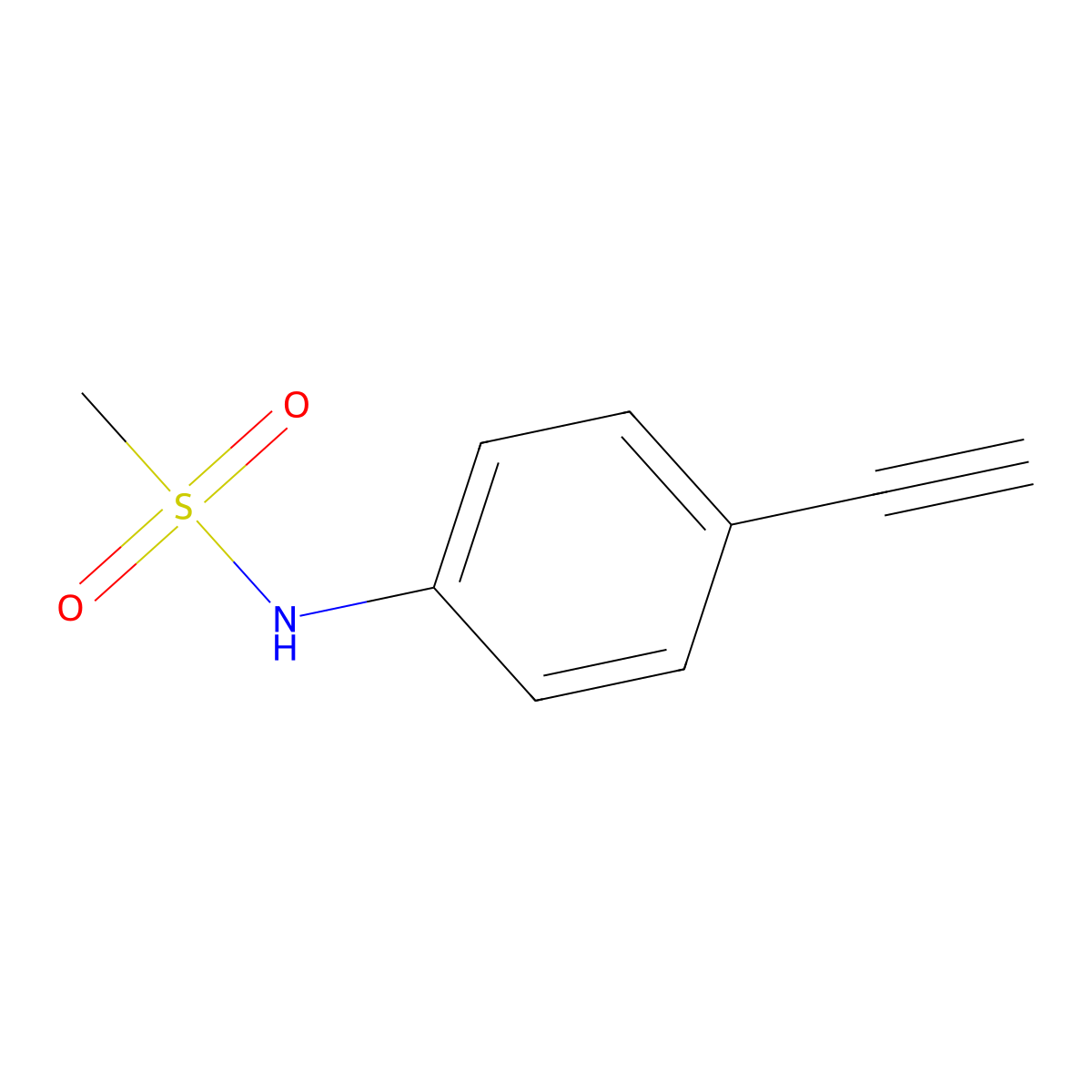 N-(4-ethynylphenyl)methanesulfonamide molecular structure, CAS 111448-81-8