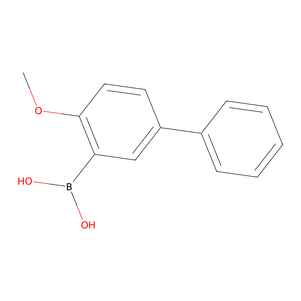 (4-Methoxy-[1,1'-biphenyl]-3-yl)boronic acid molecular structure, CAS 1114496-44-4