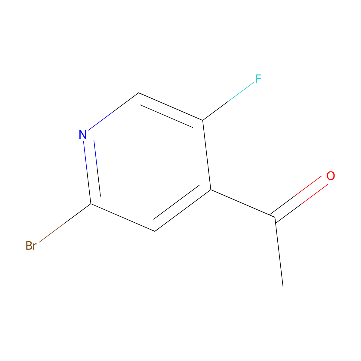 1-(2-Bromo-5-fluoropyridin-4-YL)ethanone molecular structure, CAS 1114523-56-6