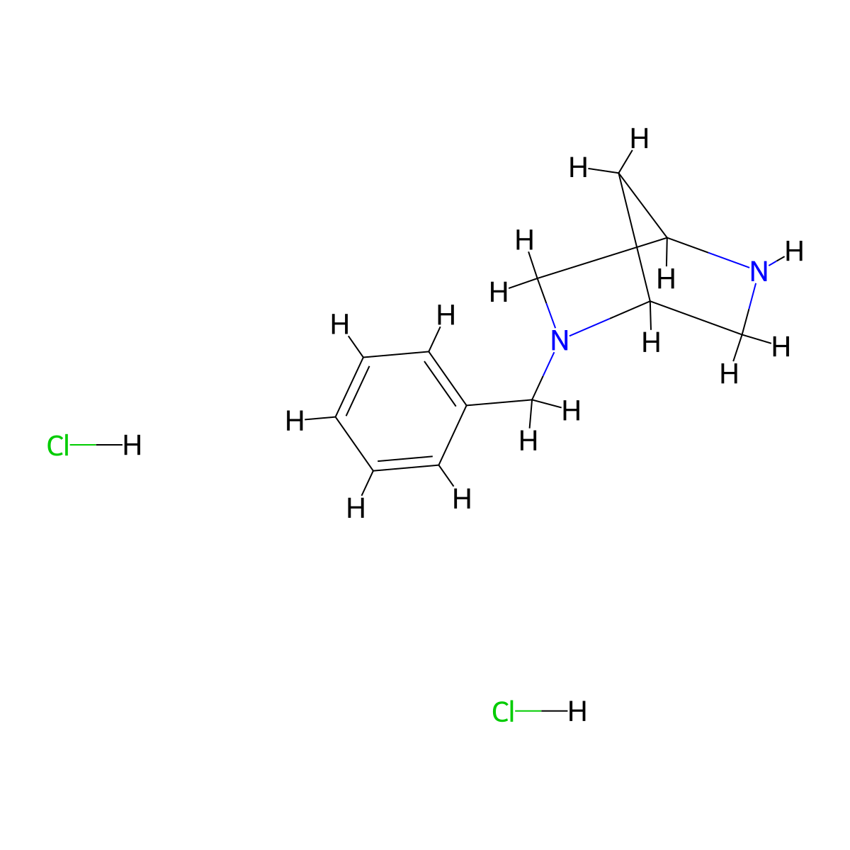 2-Benzyl-2,5-diazabicyclo[2.2.1]heptane dihydrochloride molecular structure, CAS 111453-54-4