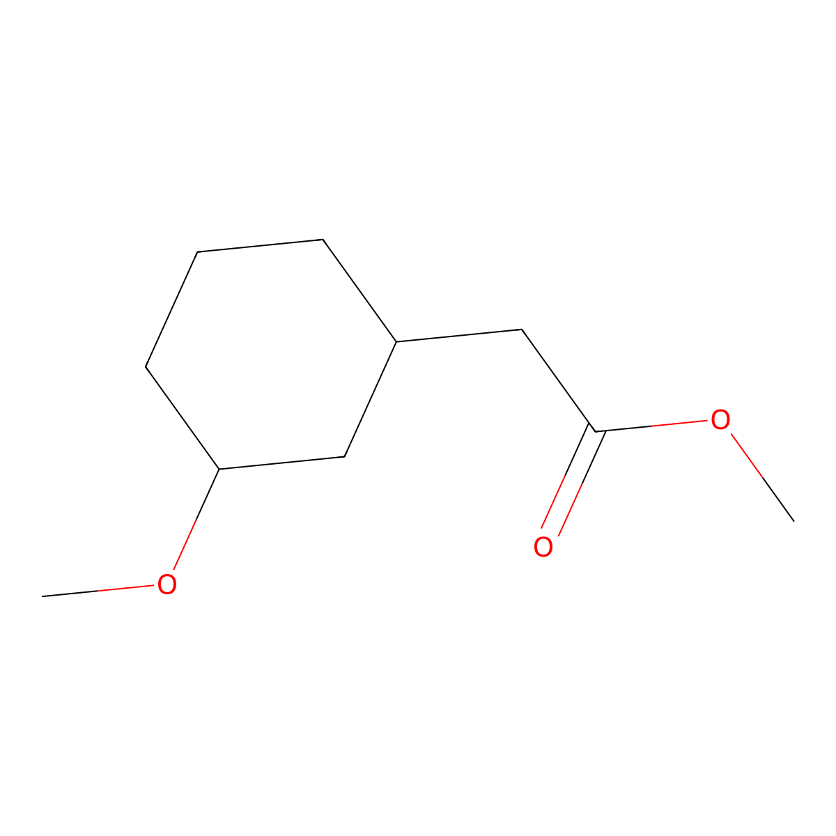 Methyl 2-(3-methoxycyclohexyl)acetate molecular structure, CAS 1114554-12-9