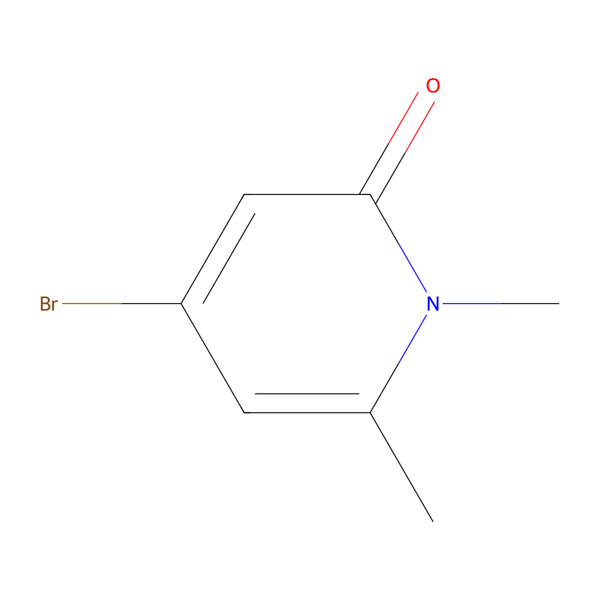 4-bromo-1,6-dimethylpyridin-2(1H)-one molecular structure, CAS 1114563-01-7