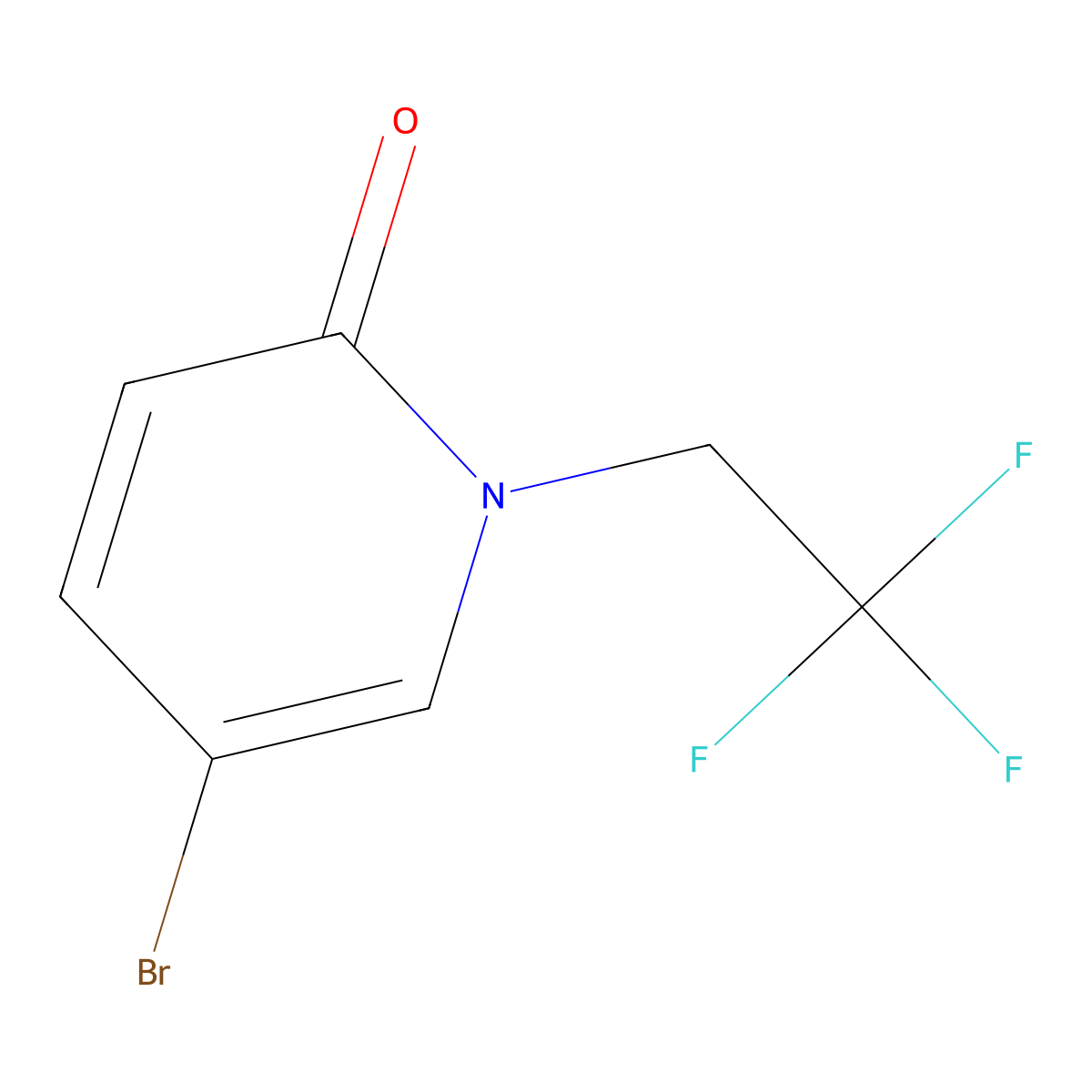 5-Bromo-1-(2,2,2-trifluoroethyl)pyridin-2(1H)-one molecular structure, CAS 1114563-10-8