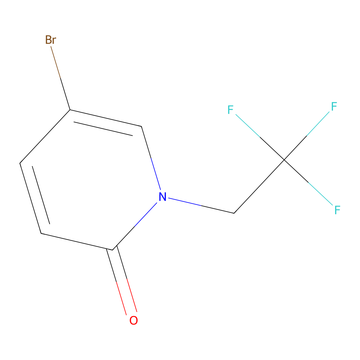 5-Bromo-1-(2,2,2-trifluoroethyl)pyridin-2(1H)-one molecular structure, CAS 1114563-10-8