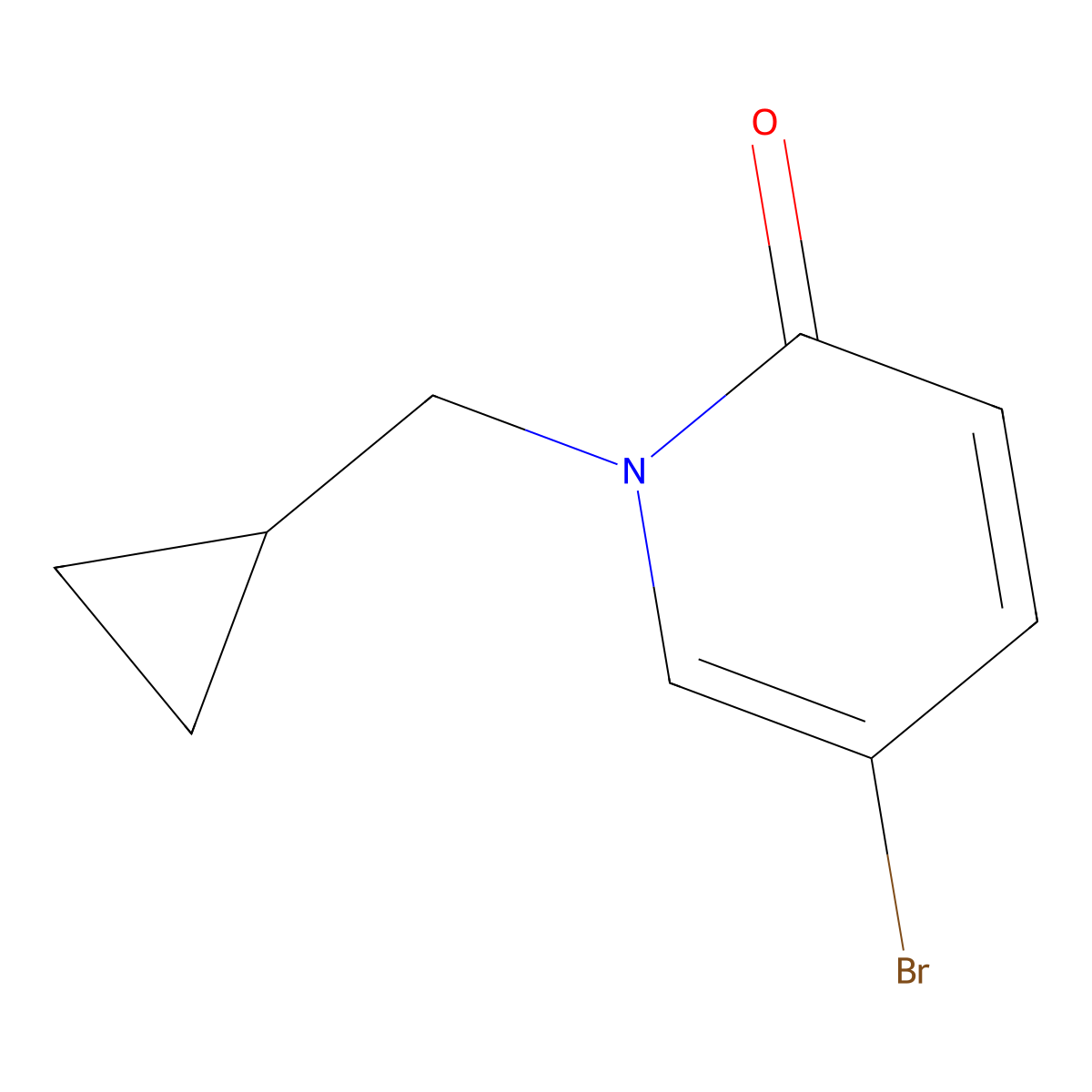5-Bromo-1-(cyclopropylmethyl)-1,2-dihydropyridin-2-one molecular structure, CAS 1114573-41-9