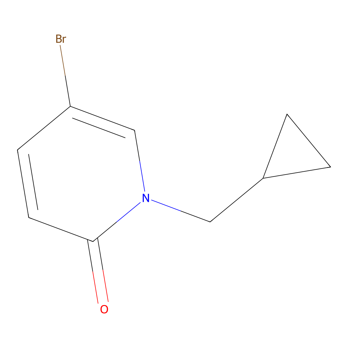 5-Bromo-1-(cyclopropylmethyl)-1,2-dihydropyridin-2-one molecular structure, CAS 1114573-41-9