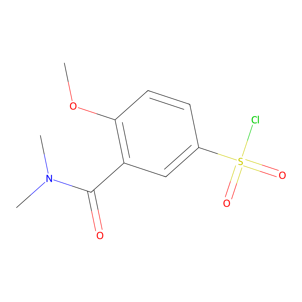 3-(Dimethylcarbamoyl)-4-methoxybenzene-1-sulfonyl chloride molecular structure, CAS 1114594-34-1