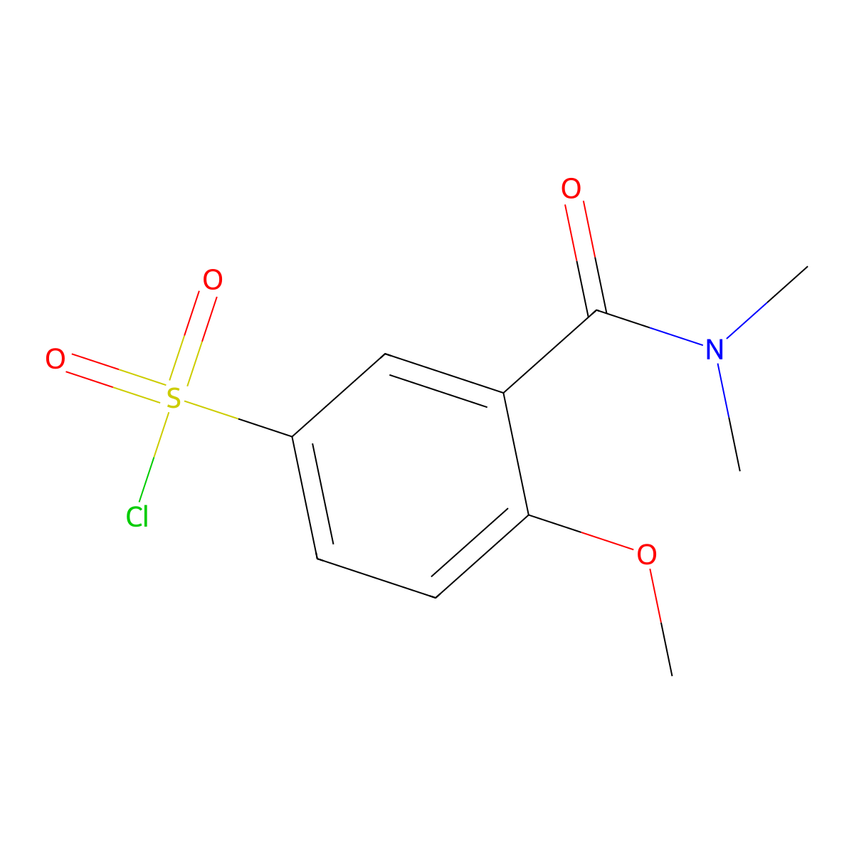 3-(Dimethylcarbamoyl)-4-methoxybenzene-1-sulfonyl chloride molecular structure, CAS 1114594-34-1