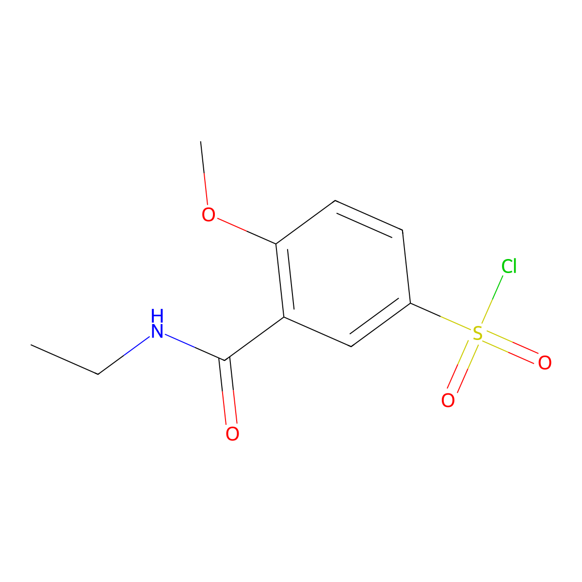 3-[(Ethylamino)carbonyl]-4-methoxybenzenesulfonyl chloride molecular structure, CAS 1114594-37-4