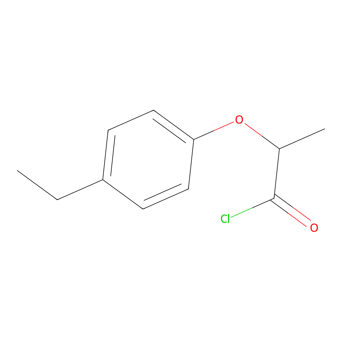 2-(4-Ethylphenoxy)propanoyl chloride molecular structure, CAS 1114594-91-0