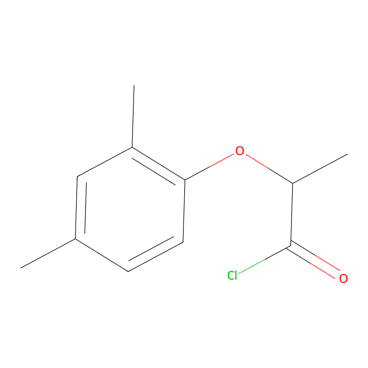 2-(2,4-Dimethylphenoxy)propanoyl chloride molecular structure, CAS 1114594-99-8