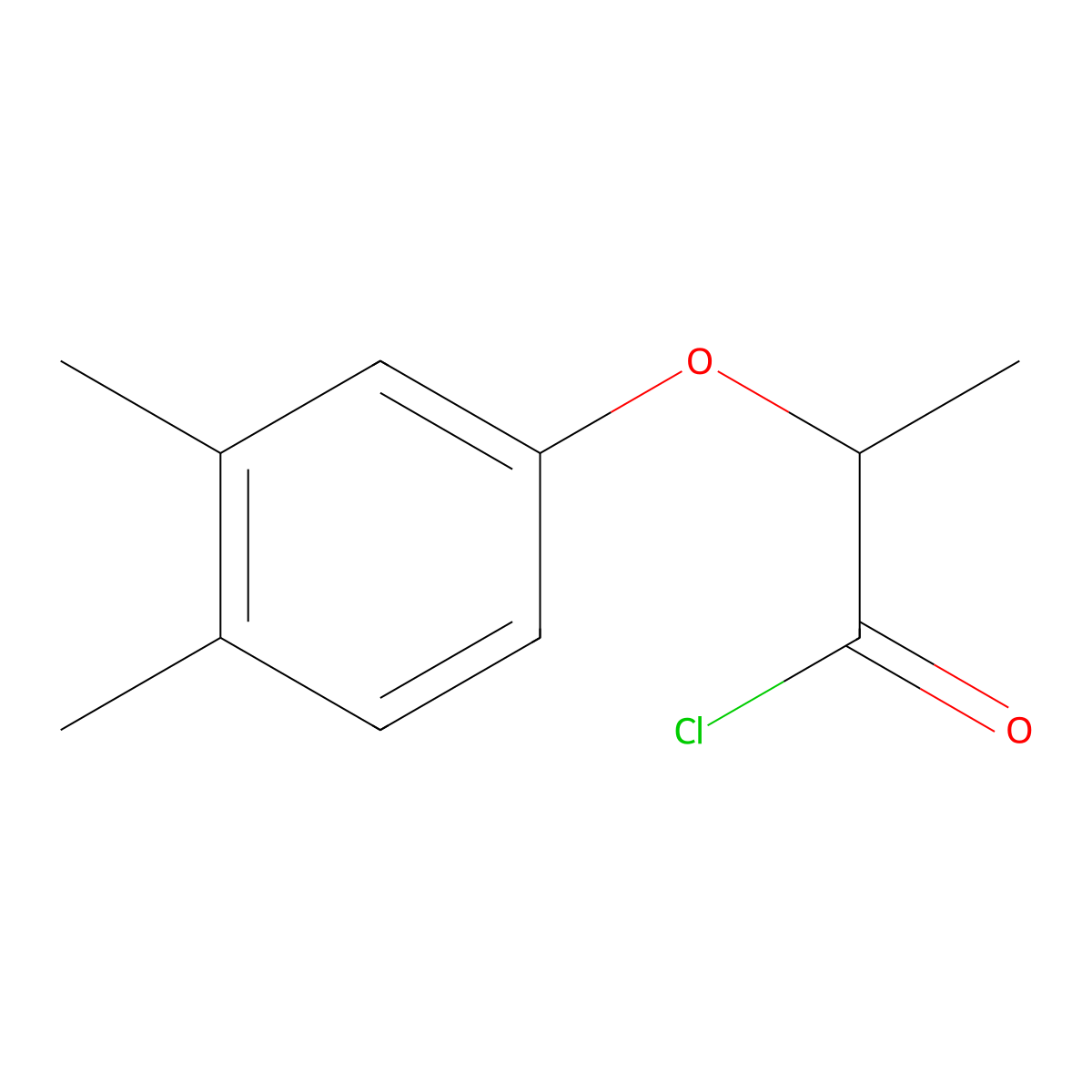 2-(3,4-Dimethylphenoxy)propanoyl chloride molecular structure, CAS 1114595-03-7