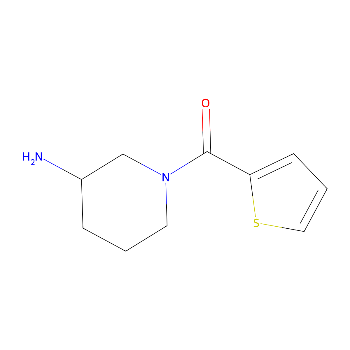 1-(2-Thienylcarbonyl)-3-piperidinamine molecular structure, CAS 1114596-44-9