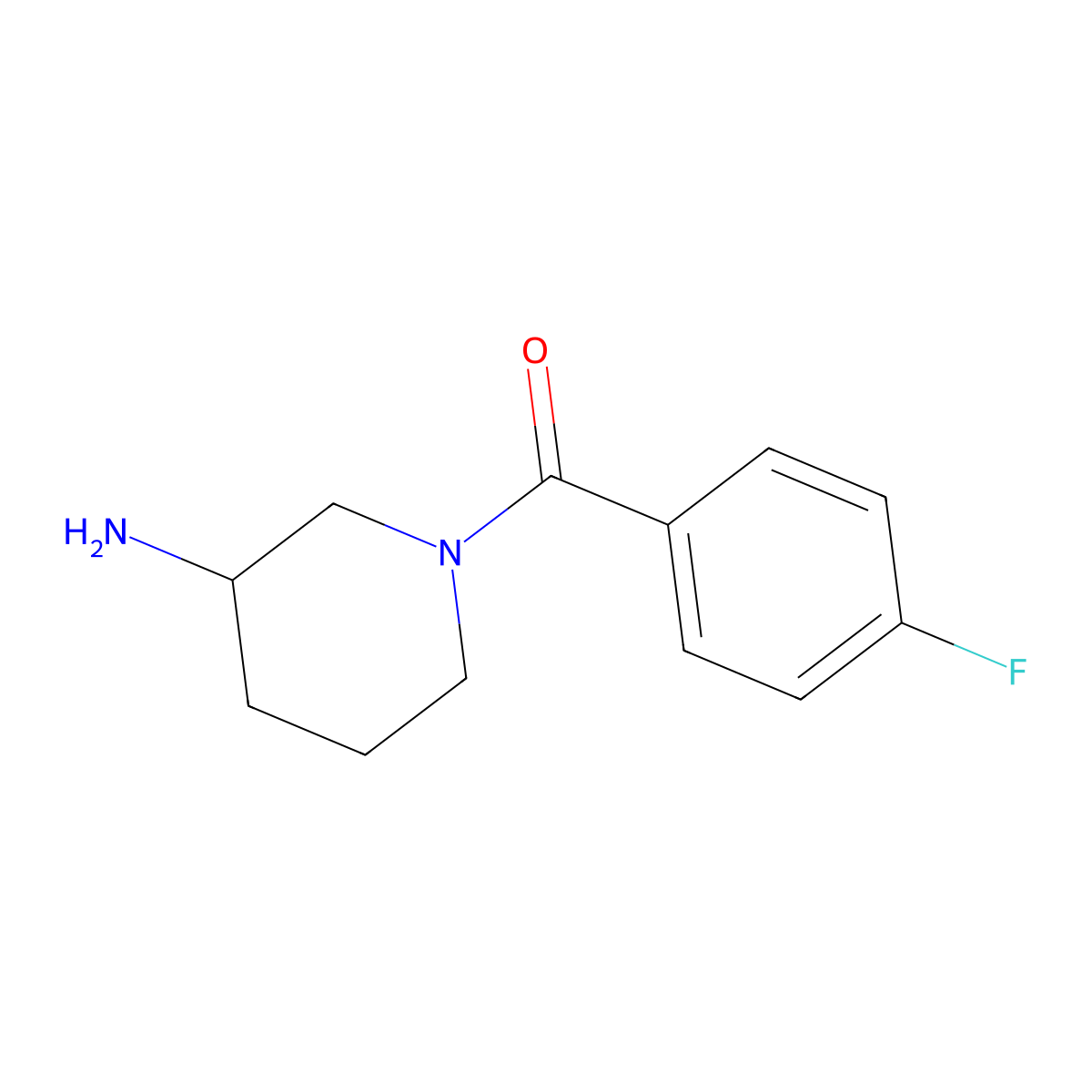 1-(4-Fluorobenzoyl)piperidin-3-amine hydrochloride molecular structure, CAS 1114596-69-8
