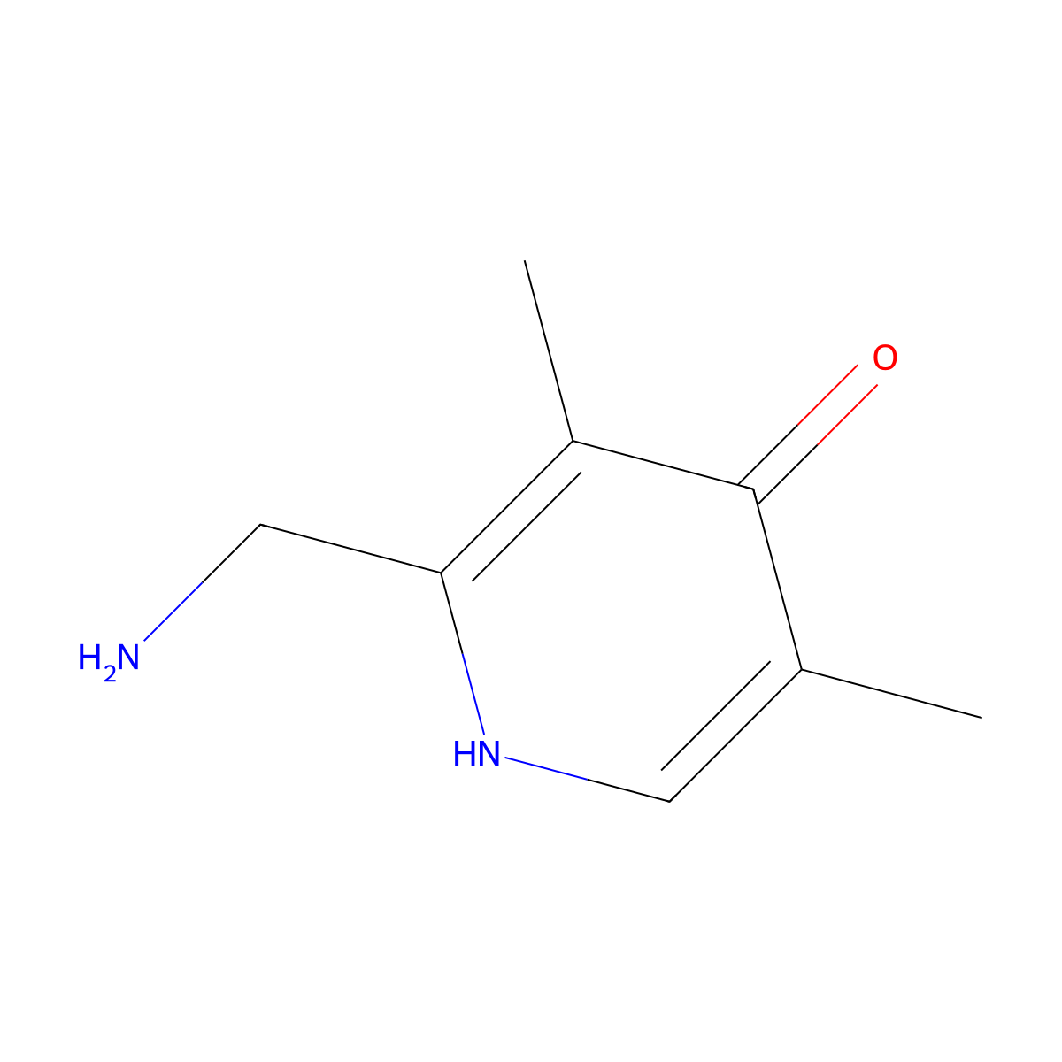 2-(aminomethyl)-3,5-dimethylpyridin-4(1H)-one hydrochloride molecular structure, CAS 1114596-81-4