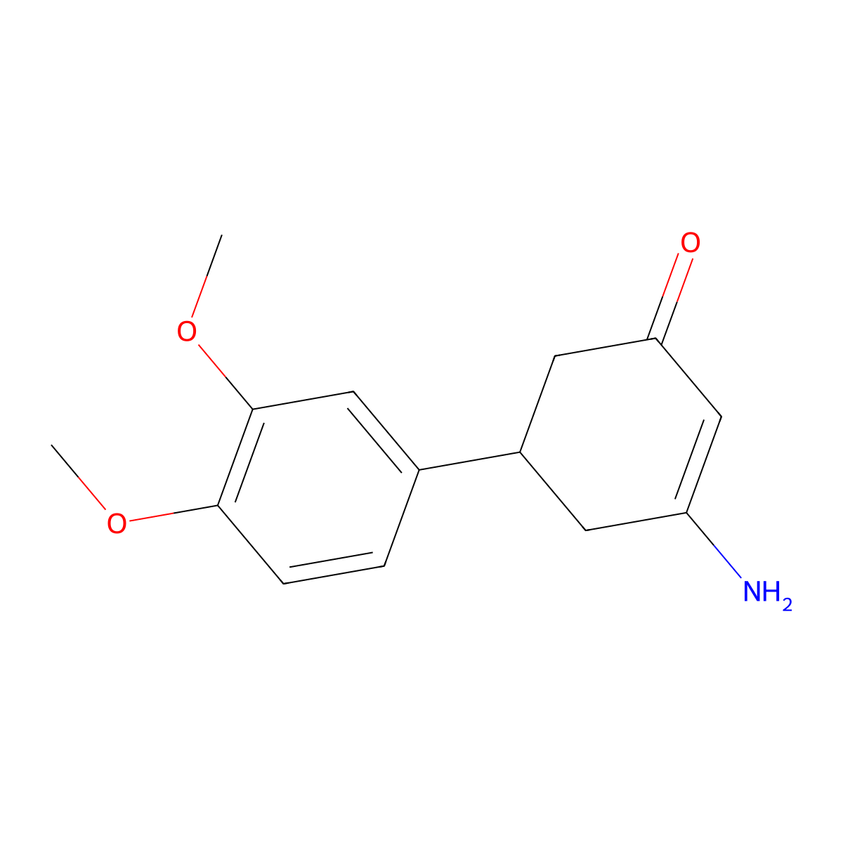 3-Amino-5-(3,4-dimethoxyphenyl)cyclohex-2-en-1-one molecular structure, CAS 1114596-82-5
