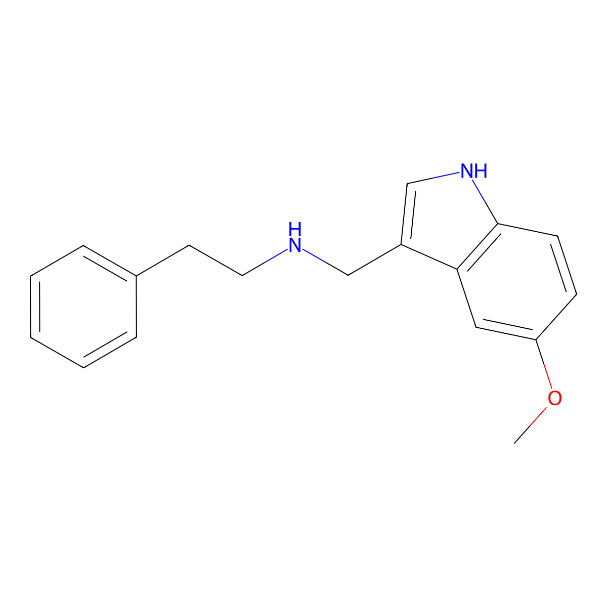 N-[(5-methoxy-1H-indol-3-yl)methyl]-N-(2-phenylethyl)amine molecular structure, CAS 1114597-49-7
