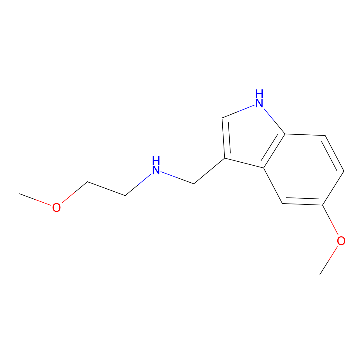 N-(2-Methoxyethyl)-N-[(5-methoxy-1H-indol-3-yl)-methyl]amine molecular structure, CAS 1114597-69-1
