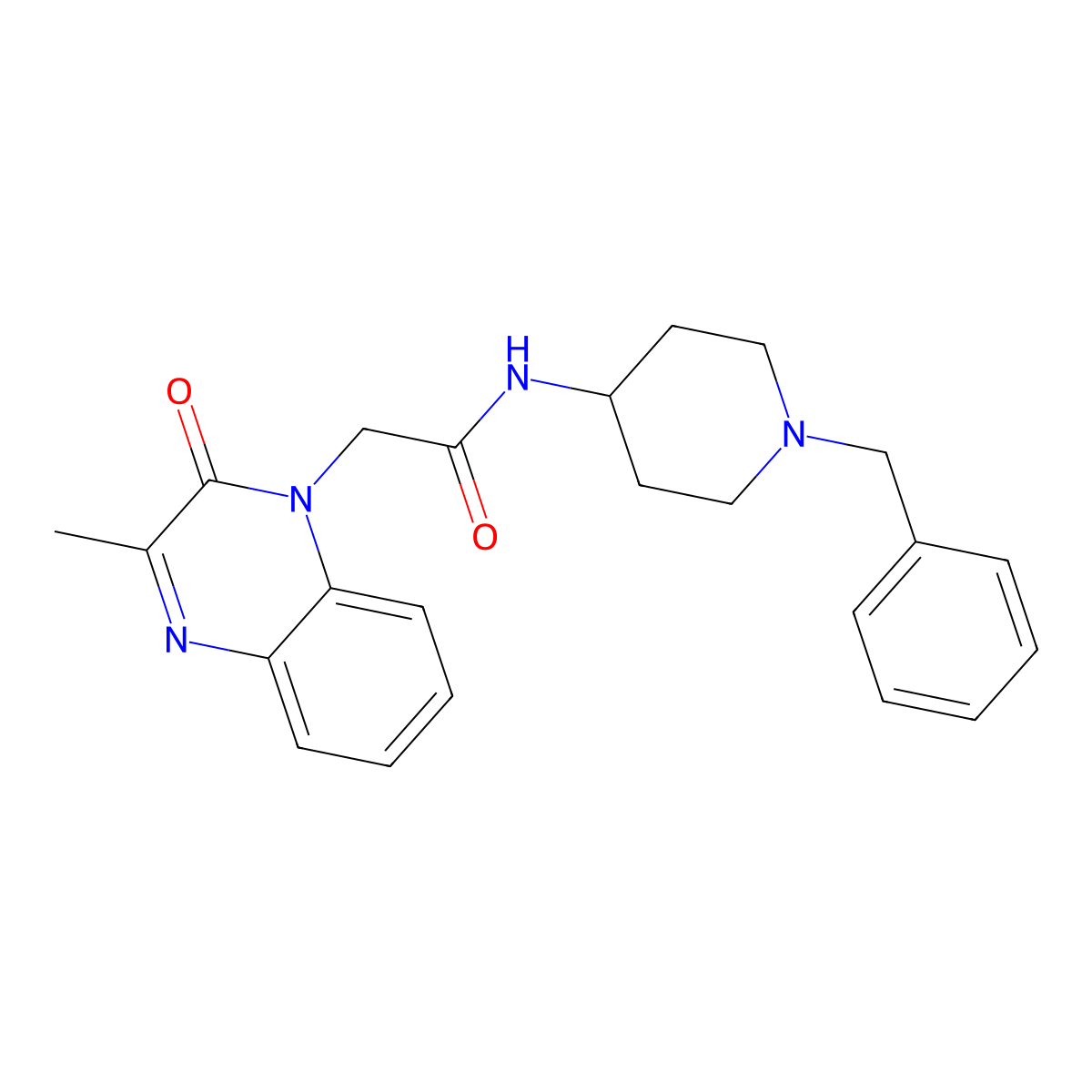 N-(1-benzylpiperidin-4-yl)-2-(3-methyl-2-oxoquinoxalin-1(2H)-yl)acetamide molecular structure, CAS 1114598-94-5