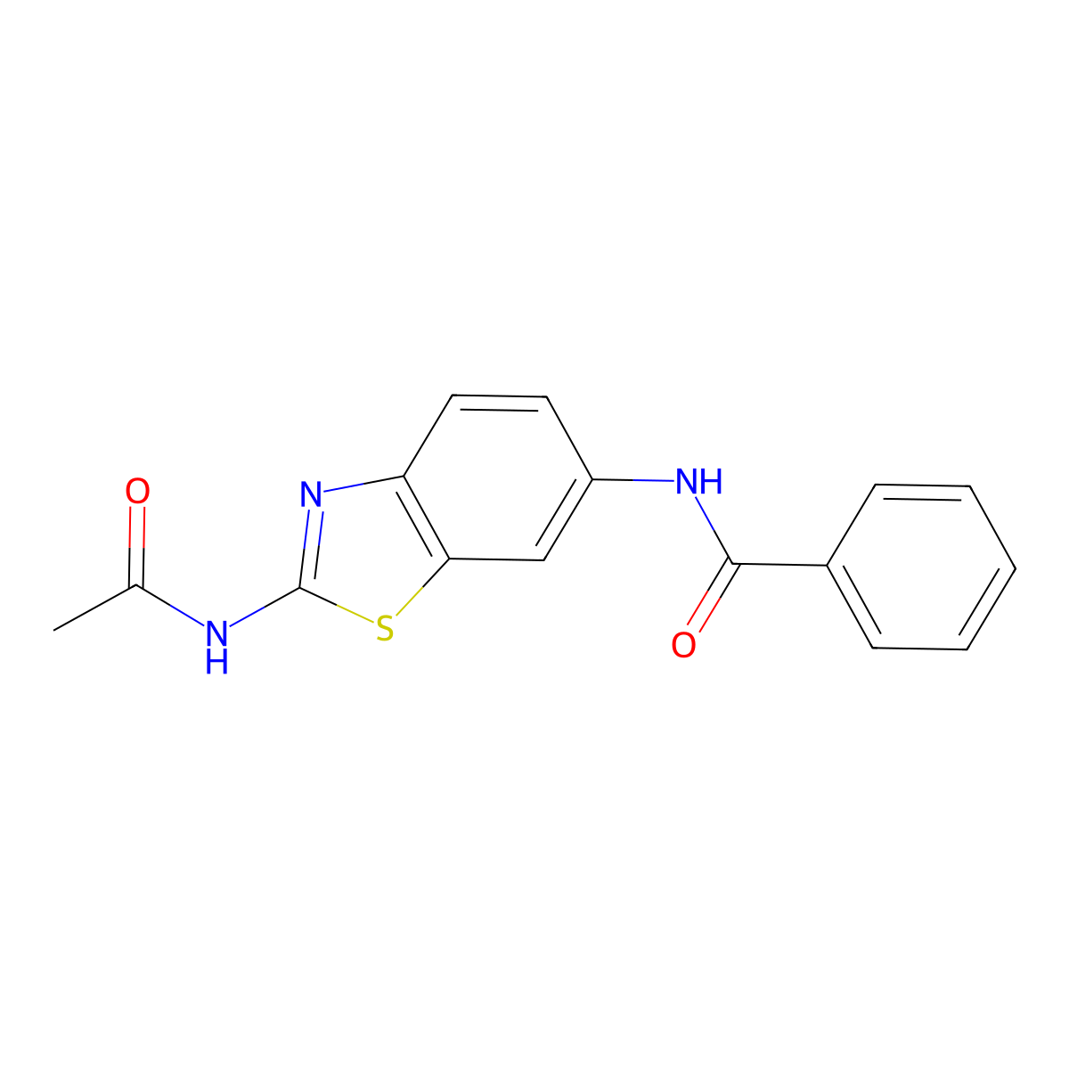 N-(2-acetamido-1,3-benzothiazol-6-yl)benzamide molecular structure, CAS 1114604-21-5