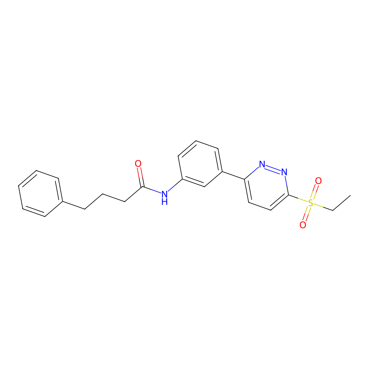 N-(3-(6-(ethylsulfonyl)pyridazin-3-yl)phenyl)-4-phenylbutanamide molecular structure, CAS 1114614-46-8