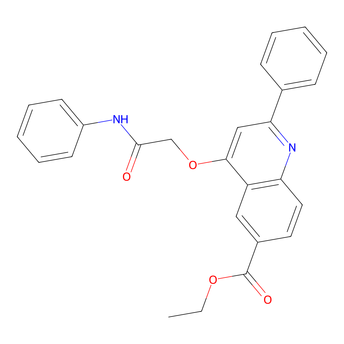 Ethyl 2-phenyl-4-[(phenylcarbamoyl)methoxy]quinoline-6-carboxylate molecular structure, CAS 1114647-63-0