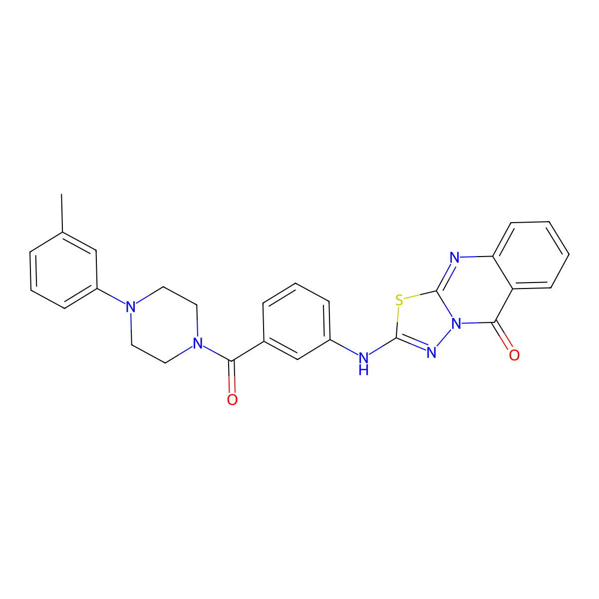 2-((3-(4-(m-tolyl)piperazine-1-carbonyl)phenyl)amino)-5H-[1,3,4]thiadiazolo[2,3-b]quinazolin-5-one molecular structure, CAS 1114648-29-1