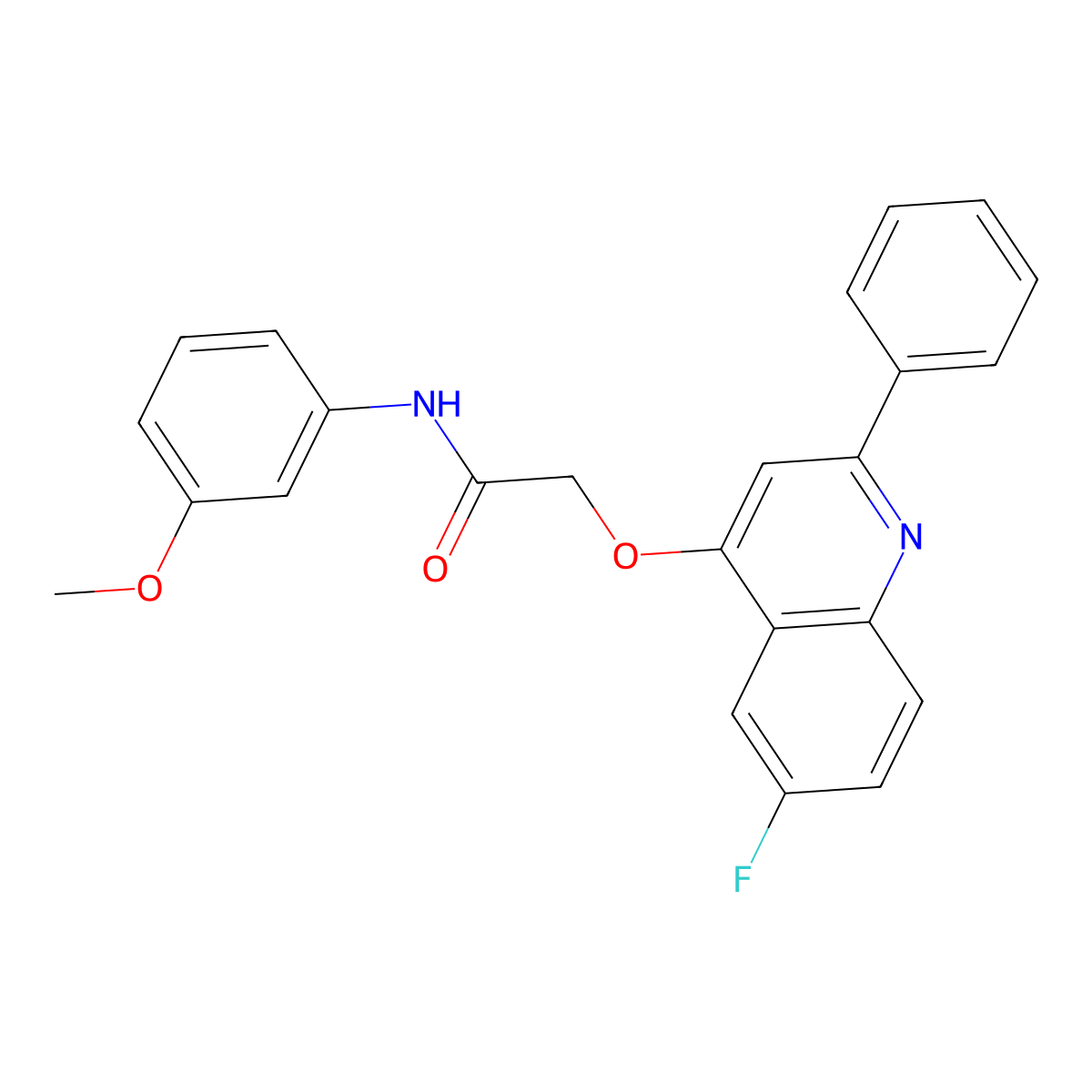 2-[(6-fluoro-2-phenylquinolin-4-yl)oxy]-N-(3-methoxyphenyl)acetamide molecular structure, CAS 1114649-59-0