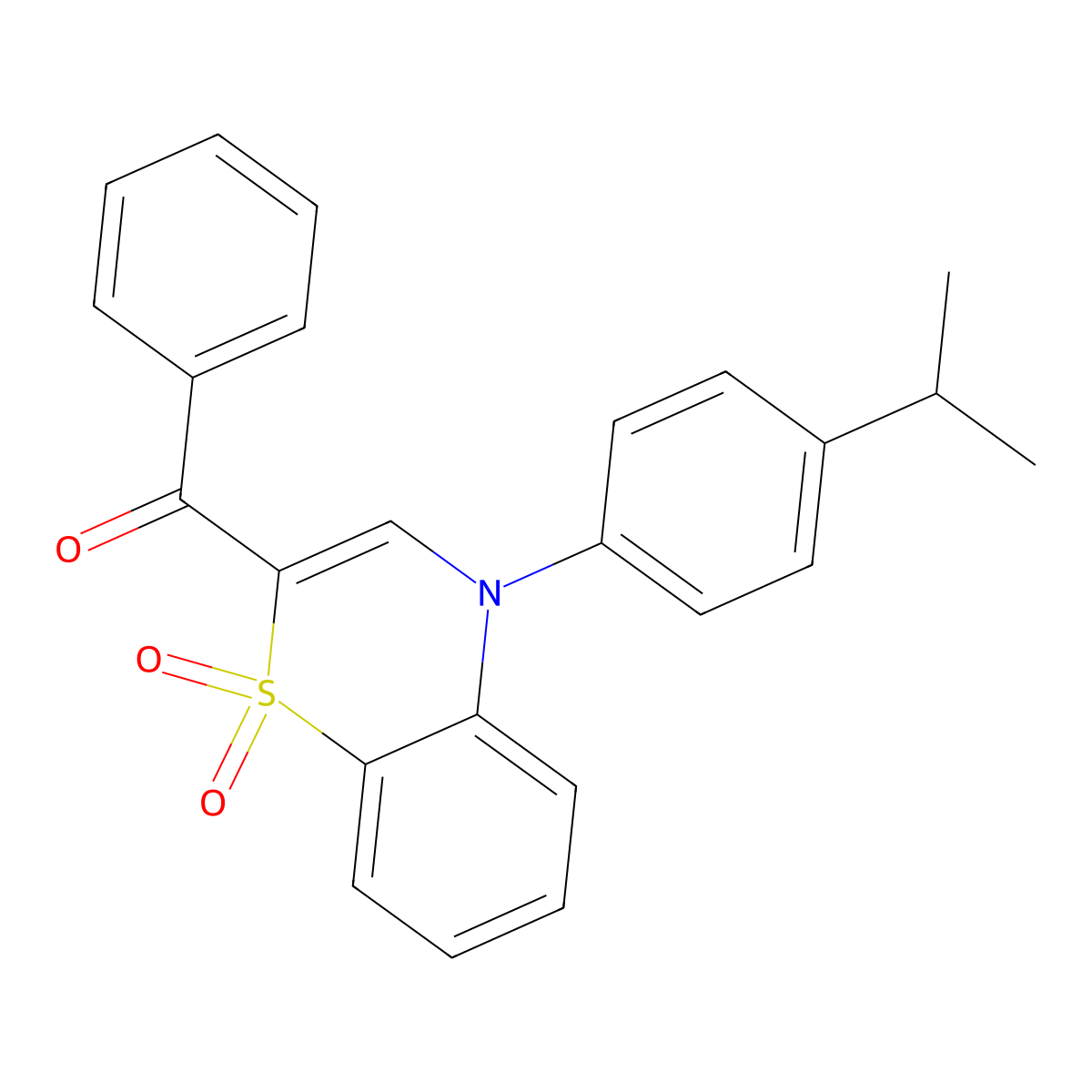 [4-(4-isopropylphenyl)-1,1-dioxido-4H-1,4-benzothiazin-2-yl](phenyl)methanone molecular structure, CAS 1114652-09-3