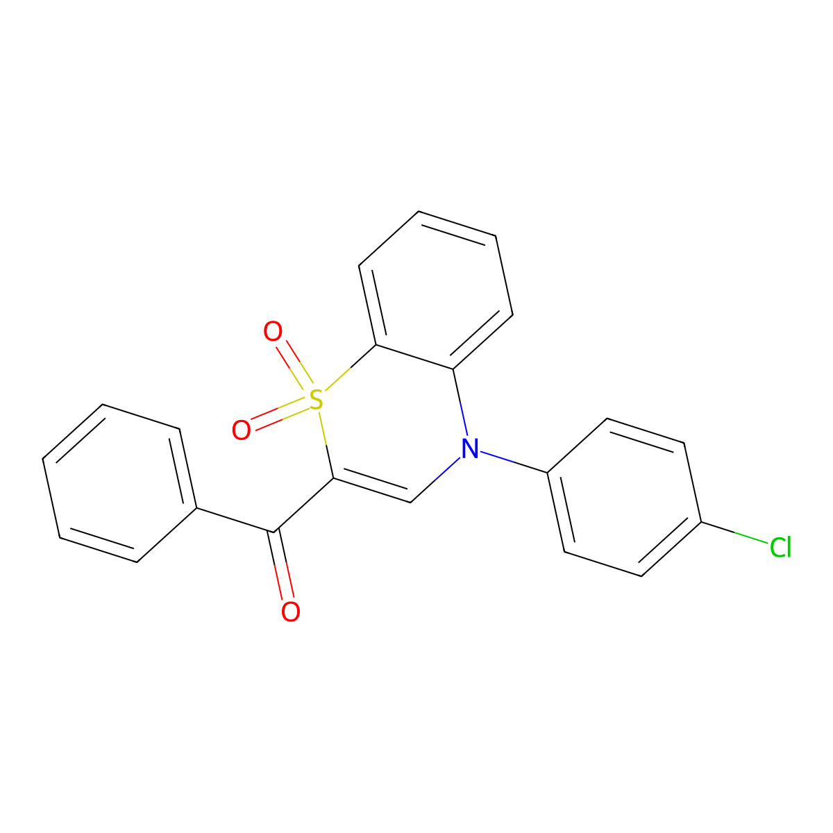 [4-(4-chlorophenyl)-1,1-dioxido-4H-1,4-benzothiazin-2-yl](phenyl)methanone molecular structure, CAS 1114652-36-6