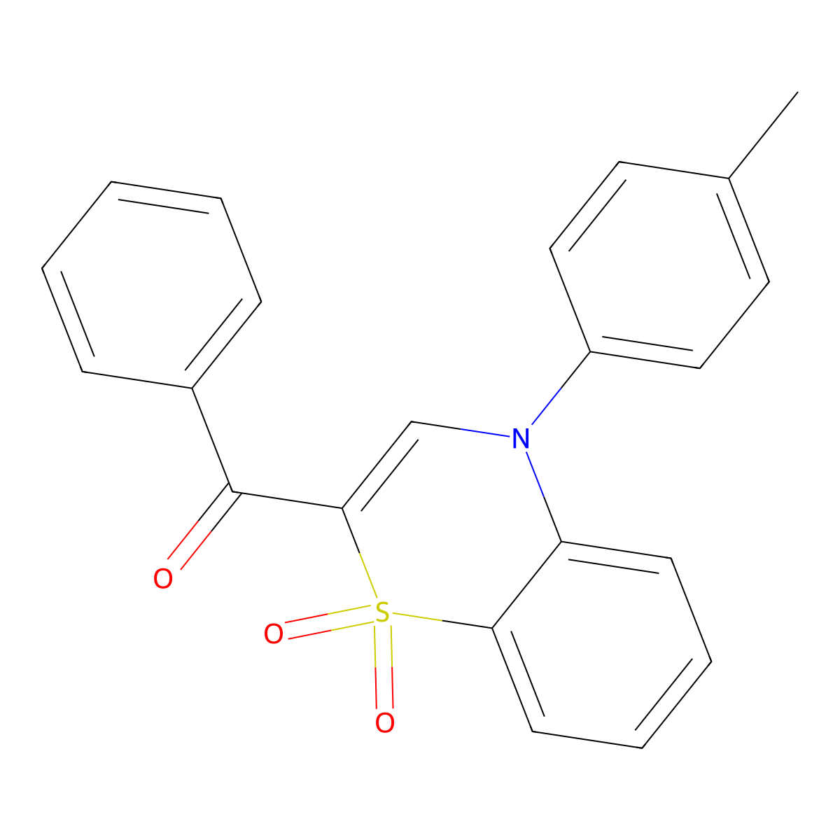 [4-(4-methylphenyl)-1,1-dioxido-4H-1,4-benzothiazin-2-yl](phenyl)methanone molecular structure, CAS 1114657-92-9