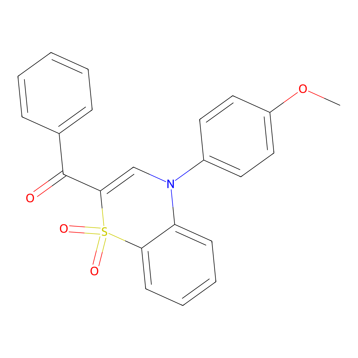 [4-(4-methoxyphenyl)-1,1-dioxido-4H-1,4-benzothiazin-2-yl](phenyl)methanone molecular structure, CAS 1114658-08-0